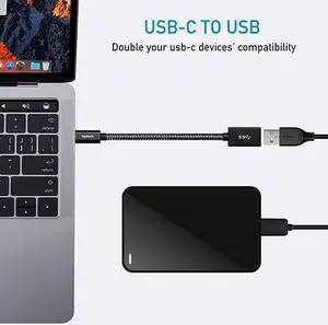 USB C to USB Adapter 2 Pack USBC to USB 30 AdapterUSB TypeC to USBThunderbolt 3 to USB Female Adapter OTG Cable Compatible with iPad Air 2020 MacBook ProAir 2018 and More
