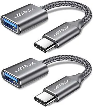 USB C to USB Adapter [2 Pack],  USB Type C Male to USB 3.0 Female OTG Cable Thunderbolt3 to USB Adapter Compatible with MacBook Pro/Air 2019 2018 2017, Samsung Galaxy S20 S20+ Ultra Note 10 S9 S8