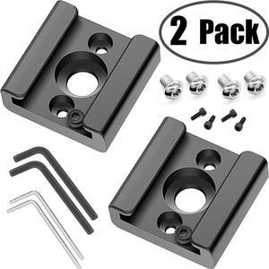 Pack Cold Shoe Mount Adapter Cold Shoe Bracket Standard Shoe Type with 14 Thread Hole for Camera DSLR Flash Led Light Monitor Video and More