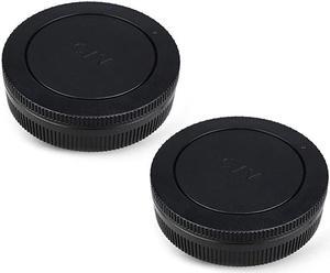 2 Pack  Body Cap and Rear Lens Cap Cover Kit for Canon EOS M50 M100 M200 M5 M6 M6 Mark II M10 M3 M2 M and More Canon EFM Mount Mirrorless Camera and Lens