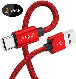 Type C Charger Cable 66FT 2PackNylon Charging Cord for Samsung Galaxy Fold Note 10 9 S8 S9 S10 Plus S10E 10E S10+LG V50 V40 V35 V30 G7 G8 ThinqGoogle Pixel 4 3 3a 2 XLZTE Blade ZmaxMoto Z3