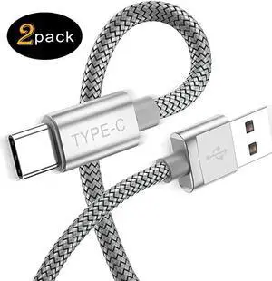 Type C Charger Cable 66FT 2PackNylon Charging Cord for Samsung Galaxy Fold Note 10 9 S8 S9 S10 Plus S10E 10E S10+S20 Ultra S20+ 20 20+LG V50 V40 V35 V30 G7 G8 ThinqGoogle Pixel 4 3 3a 2 XL