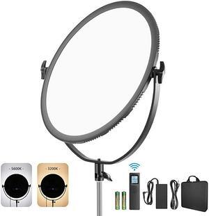 LED BiColor Studio Round Lighting Ultra Thin Studio Edge Flapjack Light 21Inch 70W Dimmable Portrait Light with Battery HolderAC Adapter24G Wireless Remote Battery Not Included