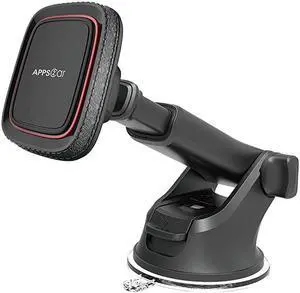 Magnetic Phone Car Mount, Universal Dashboard Windshield Industrial-Strength Suction Cup Car Phone Mount Holder with Adjustable Telescopic Arm,6 Strong Magnets,for All Cell Phones