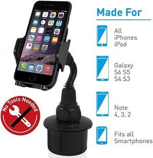 Adjustable Automobile Cup Holder Phone Mount for iPhone Xs XS Max XR X 8 8+ 7 7 Plus 6s Plus 6s SE Samsung Galaxy S10 S10E S9 S9+ S8 S7 Edge S6 Note 5 Xperia iPod Smartphone GPS MCUPMP