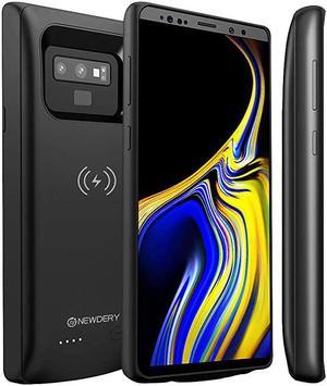 Upgraded Galaxy Note 9 Battery Case Qi Wireless Charging 5000mAh Rechargeable Extended Charger Case with Raised Bezel and Air Cushion Technology Compatible Samsung Galaxy Note 9 Black