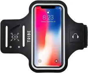 Water Resistant Cell Phone Armband Case for iPhone 11 11 Pro 11 Pro Max X Xs Xs Max Xr 8 7 6 Plus Sizes Galaxy S10 S9 S8 S7 Plus Sizes and More Adjustable Elastic Band Key Slot