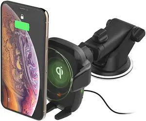 Wireless Car Charger Auto Sense Qi Charging Automatic Clamping Dashboard Phone Mount for iPhone Samsung Galaxy Huawei LG Smartphones
