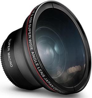 58MM 043x  Professional HD Wide Angle Lens wMacro Portion for Canon EOS 70D 77D 80D 90D Rebel T8i T7 T7i T6i T6s T6 SL2 SL3 DSLR Cameras