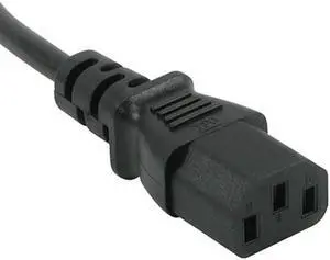 Power Cord, Replacement Power Cable, 3 Pin Connector, Universal Power Cord, 18 AWG, Black, 12 Feet (3.65 Meters), Cables to Go 53406