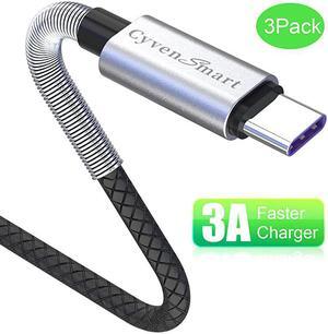Type C Cable 3ft 3 Pack Compatible with Samsung Galaxy A10A20A51S10S9S8Note 8LG V20V30V403A Fast Charging3 Pack A to C TPE Cord Fast Charging C Cables