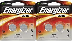 2016 3V Lithium Button Cell Battery Original Retail Pack 2x2 Packs Total of 4 Batteries