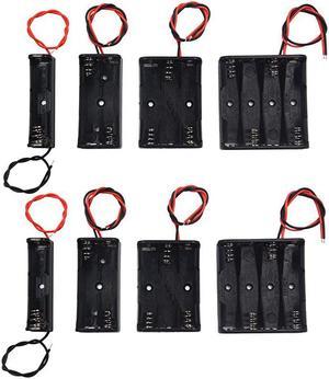 Pack of 8 AAA Battery Holder Bundle 2Pcs Single AAA Battery Holder 2Pcs 2X 15V 2 AAA Battery Holder 2Pcs 3 AAA Battery Holder with Wires 2Pcs 4X 15V 4 AAA Battery Holder with Leads