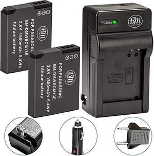 2 Pack of DMWBCM13E Batteries and Charger for Panasonic Lumix DCTS7DMCFT5A LZ40 TS5 TS6 TZ37 TZ40 TZ41 TZ55 TZ60 ZS27 ZS30 ZS35 DMCZS40 DMCZS45 DMCZS50 Digital Cameras