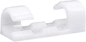 Cable Clips Organizer Drop Wire Holder Cord Management, Pack of 20, White