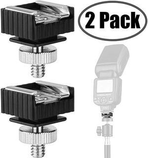 Flash Hot Shoe Mount Adapter to 14 Thread Hole with 14quot20 Male to 14quot20 Male Tripod Screw Adapter for Flash Holder Bracket Light Stands Umbrella Holder Flash BracketStrong ampSolid Update