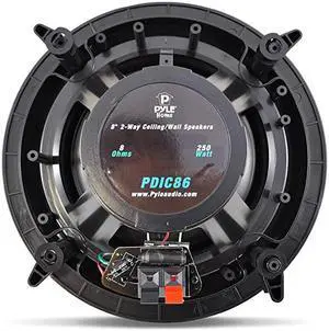 Ceiling Speakers Stereo Home Theater Speakers in Wall Speakers Flush Mount 8Inch White 250 Watt 2Way Pair PDIC86