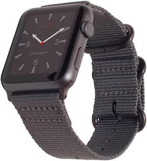 Compatible with Apple Watch Band 42mm 44mm XXL Nylon iWatch Band Replacement Strap Extra Large XL Long Woven Grey Sport MilitaryStyle Bands for Series 6 SE Series 5 4 3 2 1 42 44 XXL Gray
