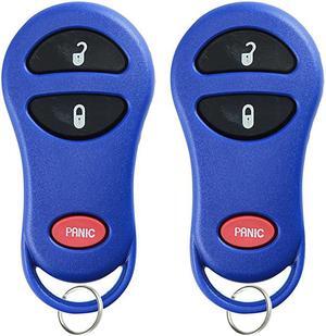 Keyless Entry Remote Control Car Key Fob Replacement for GQ43VT17T 04686481 Blue Pack of 2