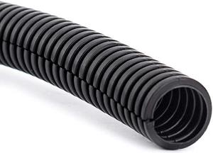 10FT 3/4” Wire Loom Split Tubing Auto Wire Conduit Flexible Cover