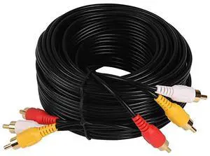 Video CableComposite Cord 30 ft RCA to RCA MMx3AV Cable for TVDVDVCD etd