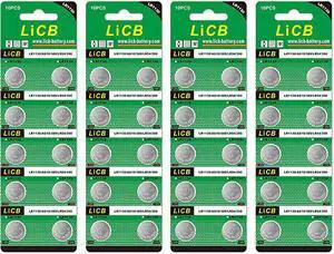 40 Pack LR1130 AG10 Batteries 15V Alkaline Button Cell Battery