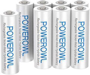 AAA Rechargeable Batteries  Rechargeable AAA Batteries 1000mAh High Capacity 12V NiMH Low Self Discharge Rechargeable AAA Battery 8 Pack