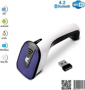 Portable Wireless Bluetooth Barcode Scanner 3in1 Hand Scanners Cordless Rechargeable 1D and 2D Scan Gun for Inventory Management Wireless Handheld USB Bar CodeQR Code Reader