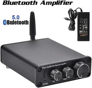 Bluetooth 50 Stereo Audio Amplifier Receiver 2 Channel Class D Mini HiFi Integrated Amp for Home Speakers 50W x 2 TPA3116  BT10A