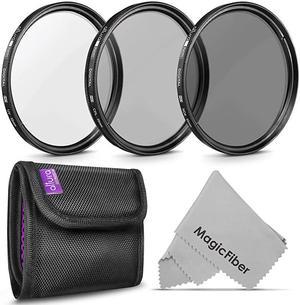 55MM  Professional Photography Filter Kit UV CPL Polarizer Neutral Density ND4 for Camera Lens with 55MM Filter Thread + Filter Pouch