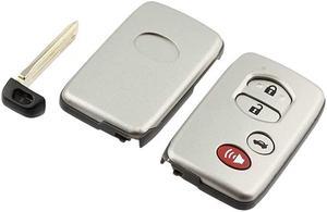 Fob less Entry Smart Remote Shell Case & Pad fits Toyota