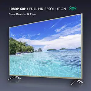 HDMI to VGA  GoldPlated HDMI to VGA 6 Feet Cable Male to Male Compatible for Computer Desktop Laptop PC Monitor Projector HDTV Raspberry Pi Roku Xbox and More