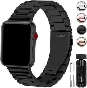 Compatible Apple Watch Band 42mm 44mm 38mm 40mm Stainless Steel Metal For Apple Watch Bands 42mm 44mm Black