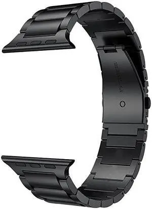 Compatible for Apple Watch Band 40mm38mm Solid Stainless Steel Metal Link Bracelet Bands Compatible for Apple Watch Series 54321 Black