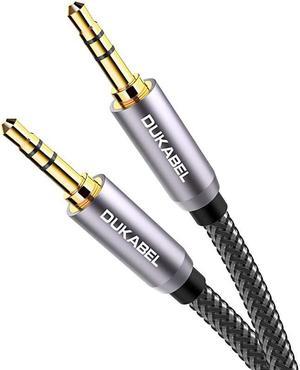 Top Series Long Audio Cable 26 Feet 8 Meters Shielded Aux Cable Cord 35mm Male to Male Stereo Auxiliary Cable CordCrystalNylon Braided 24K Gold Plated 9999 4N OFC Conductor