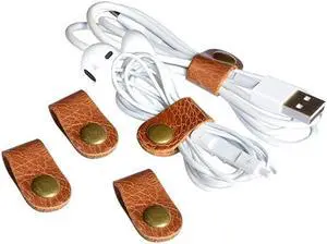 Cord OrganizerCord KeeperCable Organizer USB HolderCable ManagementCable StrapsEarbud casewrap HeadphoneHeadset WinderPhone Earphone Clips TiesTiny Leather Gifts Gadget 5