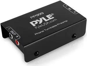 Phono Turntable Preamp Mini Electronic Audio Stereo Phonograph Preamplifier with RCA Input RCA Output Low Noise Operation Powered by 12 Volt DC Adapter PP999