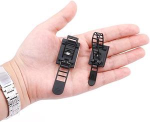 50Pcs 2 Sizes Adjustable SelfAdhesive Nylon Cable Straps Cable Ties Cord Clamp for Wire Management Large and Small