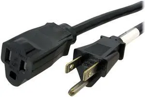 com Power Extension Cord 10 ft Universal Three Prong 125V 13A Cable Black PAC10110