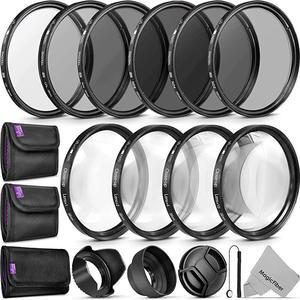 Complete Lens Filter Accessory Kit UV CPL ND4 ND2 ND4 ND8 and Macro Lens Set for Canon EOS 70D 77D 80D Rebel T7 T7i T6i T6s T6 SL2 SL3 DSLR Cameras