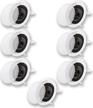 Audio CSIC83 in Ceiling 8quot Home Theater 7 Speaker Set 3 Way 2450 Watt CSIC837S