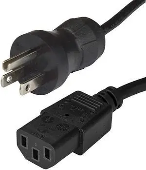 Hospital Grade Power Cord 15 ft 45m NEMA 5 15P to C13 Power Supply Cord Monitor Power Cable Black