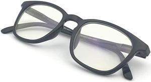 Vision Blue Light Shield Computer ReadingGaming Glasses 00 Magnification Anti Blue Light 100 UV Protection Low Color Distortion Lens Square Black Frame