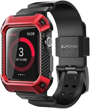 Unicorn Beetle Pro Case for Apple Watch 3 42mm Rugged Protective Case with Strap Bands for Apple Watch Series 321 Red