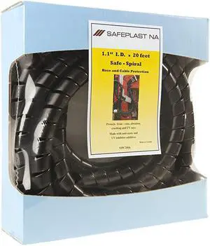 Spiral Wrap Hose Protector 125quot OD 20 Length Black