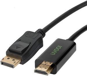 DisplayPort to HDMI Cable 10 feet,  Display Port (DP) to HDMI Cable Male to Male Adapter 1080P Support Video and Audio - Gold-Plated