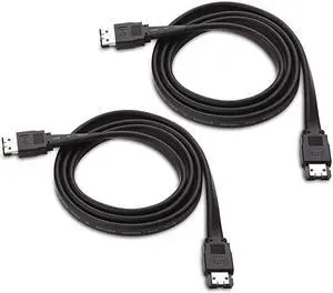 2 Pack 6 Gbps Shielded eSATA 3 Feet