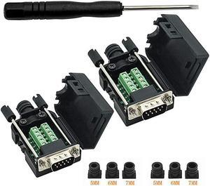 DB9 RS232 DSUB Serial Adapters 2 PCS Male Adapter