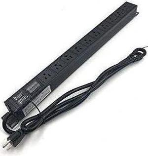 1U Rack Mount Distribution Power Unit10 Outlet 15A PDU with Switch