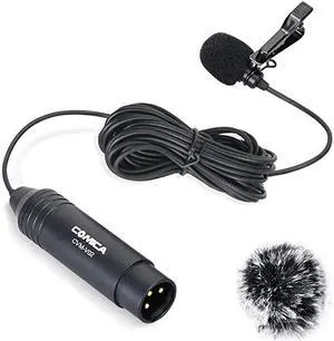 CVMV02O Phantom Power Omnidirectional XLR Lavalier Lapel Microphone for Canon Sony Panasonic Camcorders ZOOM H4n H5 H6 Tascam DR40 DR60D DR70D DR100 Recorders1476 fts